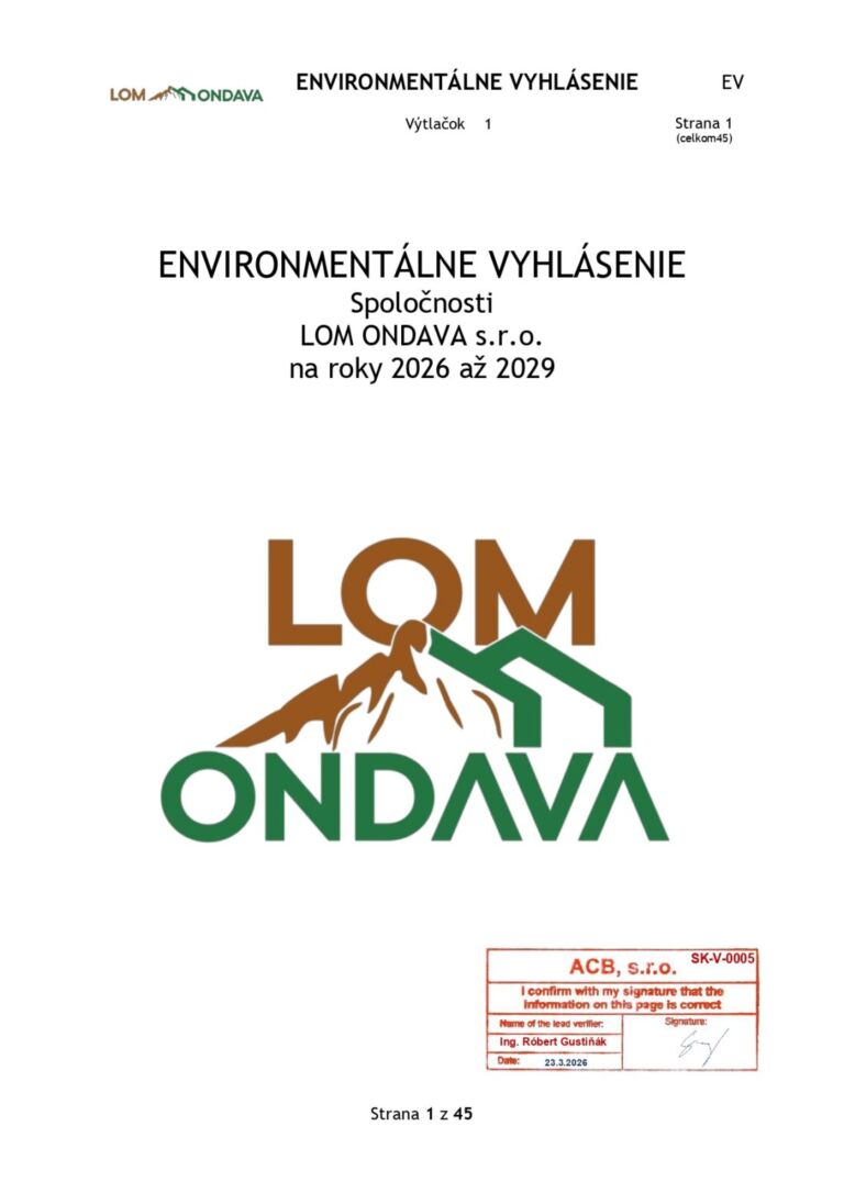 Environmentalne vyhlasenie_LO 2025 validovane_page-0001